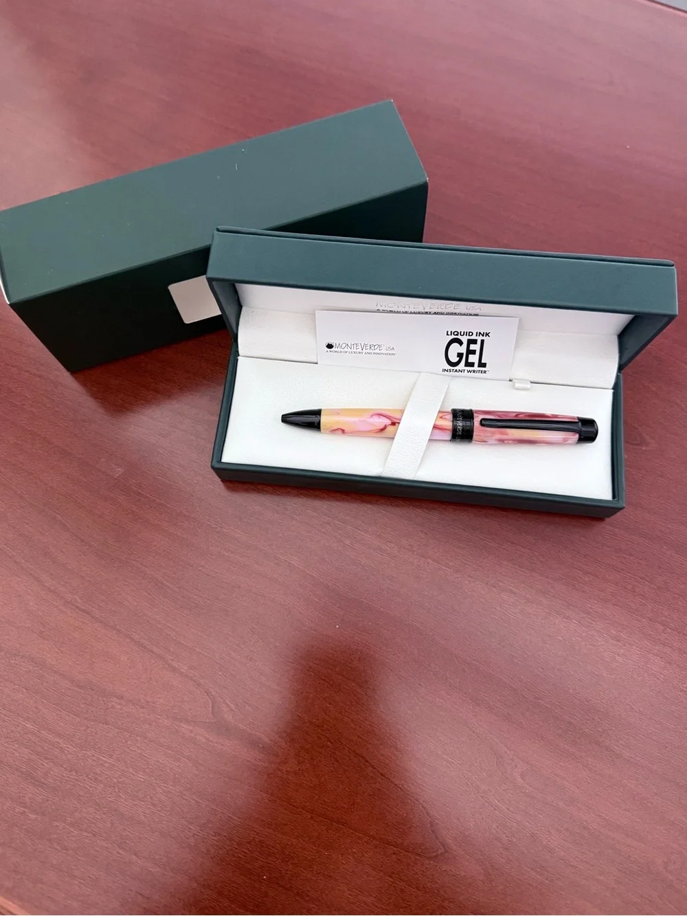 Monteverde USA Prima Red Swirl Ballpoint Pen | Brand New, Never Used